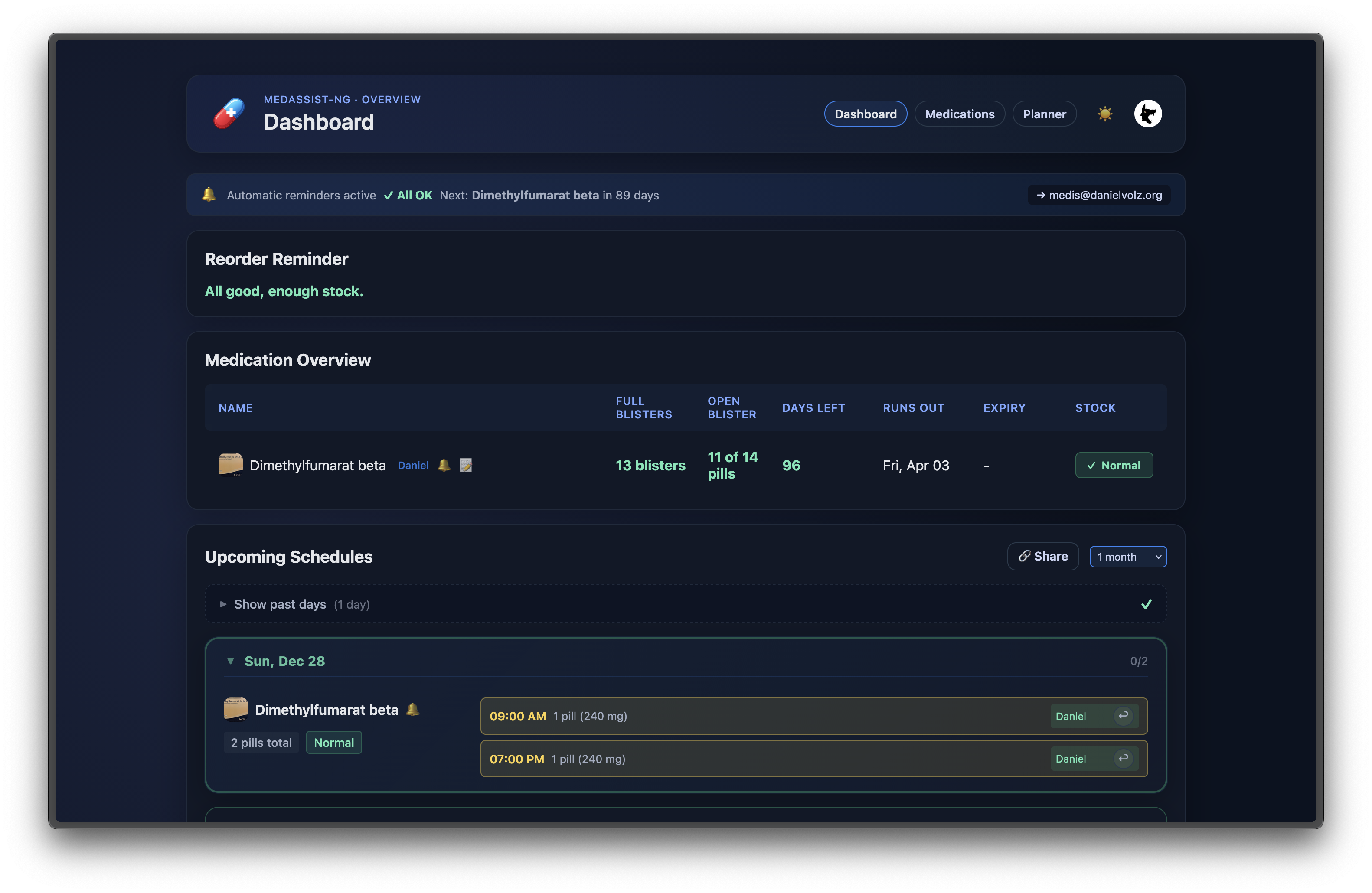 MedAssist-ng Dashboard