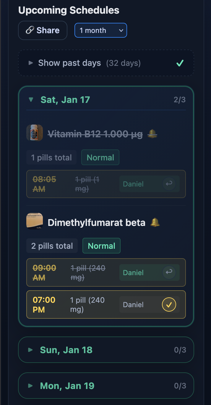Mobile Schedule
